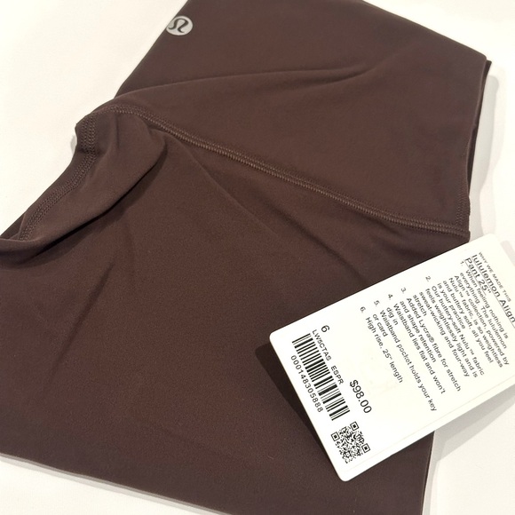Lululemon Align High Rise Legging Pant 25” Size 6 Brown - Picture 6 of 6